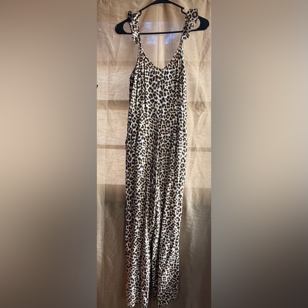 🖤 Jessica Simpson Leopard Print Jumpsuit – Size S